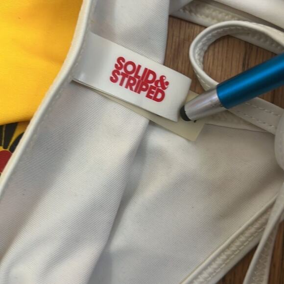 SOLID‎ & STRIPED AMBER DAISY BIKINI BOTTOM SIZE M - Picture 4 of 5